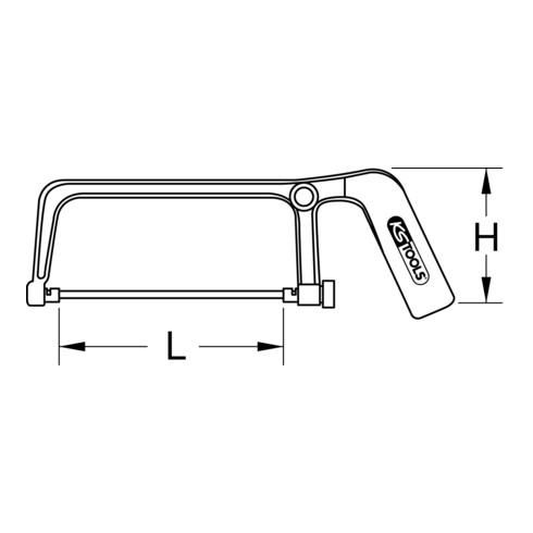 KS Tools Kleinhandsägebogen rot, 150mm