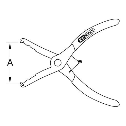 KS Tools klemtang, schuin