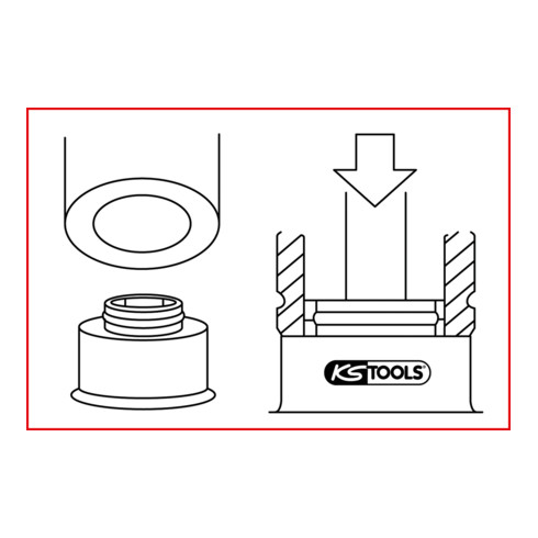 KS Tools klepsteel afdichtingsring gereedschap set, 16 dlg.