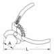 KS Tools klinknagel losbektang, rood, schuin, 100mm