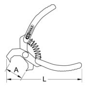 KS Tools klinknagel losbektang, rood, schuin, 100mm-5