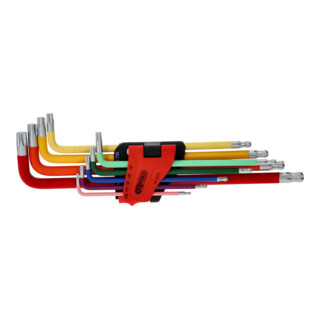 KS Tools kogel TX L-sleutelset, extra lang, 9-delig.