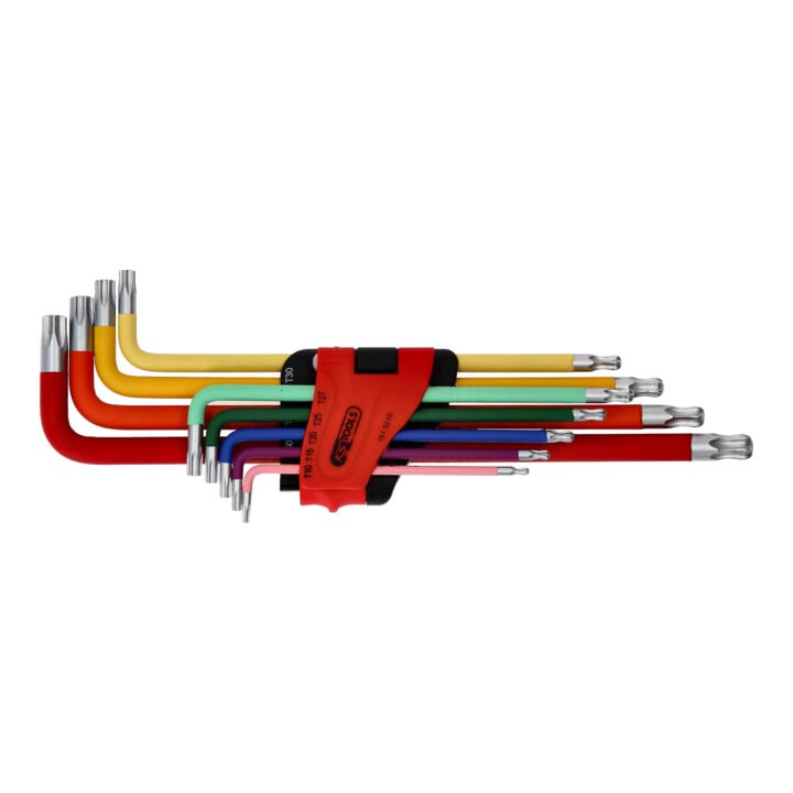 KS Tools kogel TX L-sleutelset, extra lang, 9-delig.