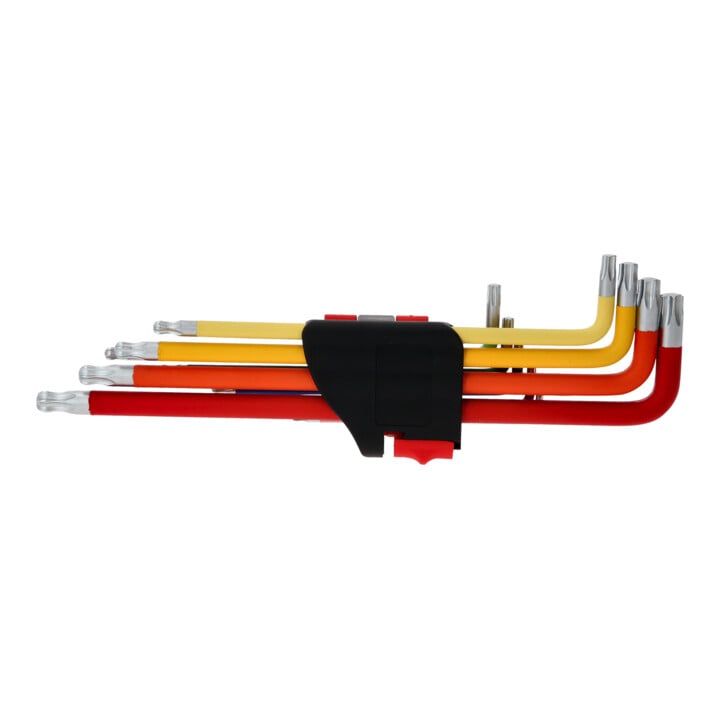 KS Tools kogel TX L-sleutelset, extra lang, 9-delig.