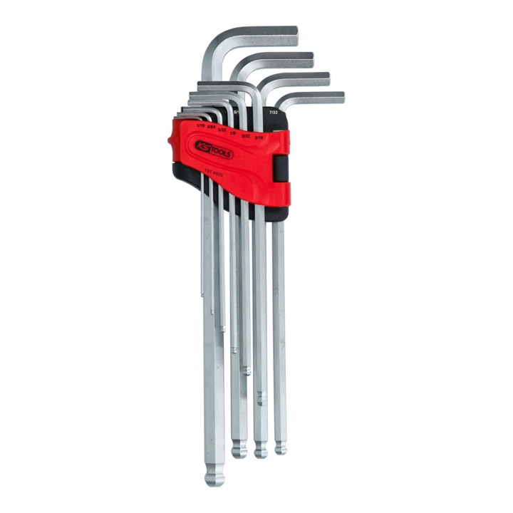 KS Tools Kogelronde zeskant dopsleutelset, XL, 10 stuks, inch