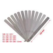 KS Tools Kolbenspiellehre, 20 Blatt, 0,05-1mm-2