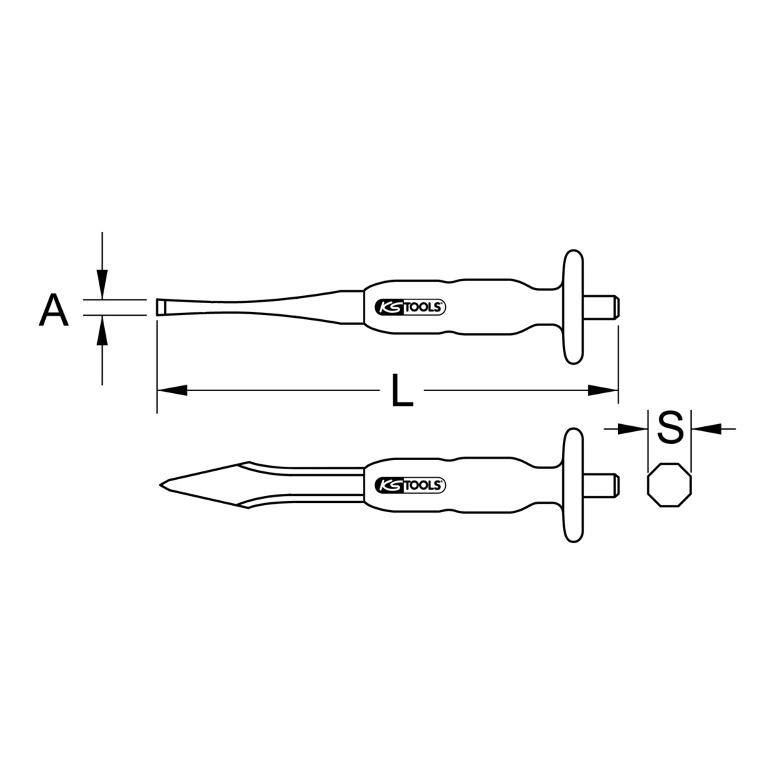 KS Tools kruisbeitel, 7 mm, 8-kant