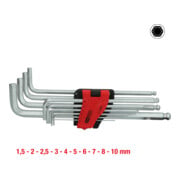 KS Tools Kugelkopf-Innensechskant-Winkelstiftschlüssel-Satz,XL,10-tlg.-2