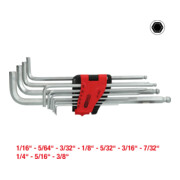KS Tools Kugelkopf-Innensechskant-Winkelstiftschlüssel-Satz,XL,10-tlg., Zoll-2