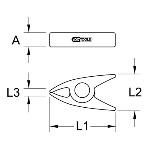 KS Tools Kunststoff-Klammer mit Schutzisolierung, klein, 67 mm