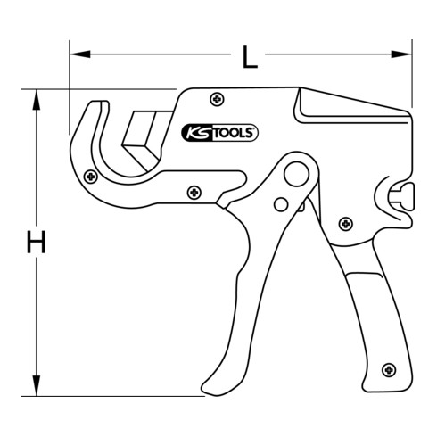 KS Tools Kunststoffrohr-Abstechpistole Ø 6-35mm, 190mm