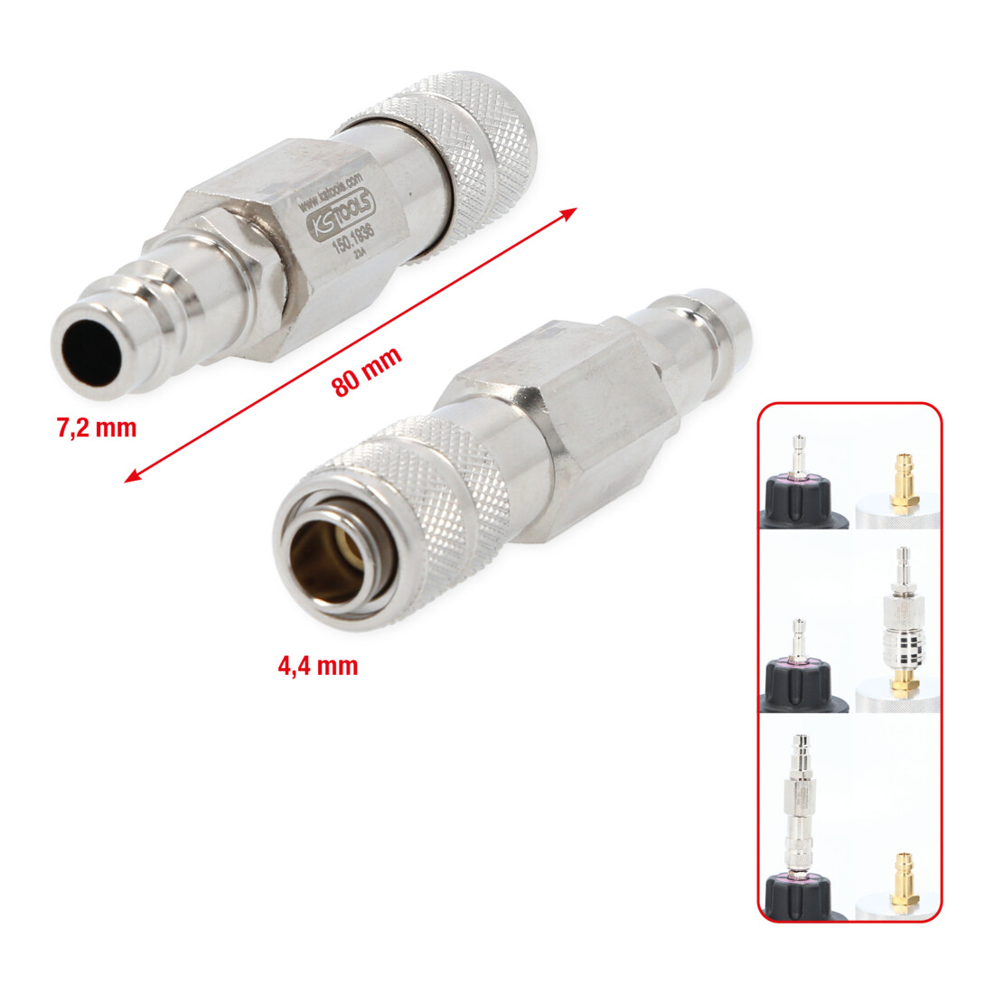 KS Tools Kupplung 7,2 mm auf 4,4 mm