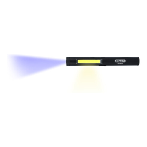 KS Tools Lampada di ispezione LED COB Stripe, 350 lumen con LED spot UV e puntatore laser