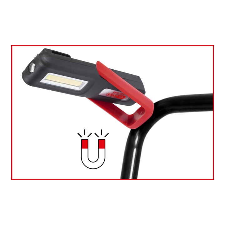 KS Tools Lampe à main d'atelier mobile, pliable, 3 Watt COB LED