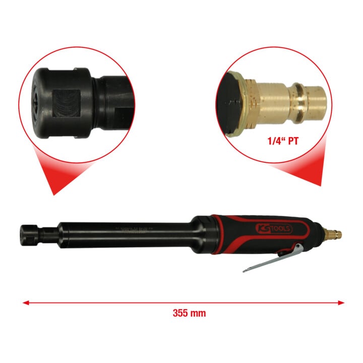 KS Tools Langschaft-Druckluft-Stabschleifer, 23.000 U/min
