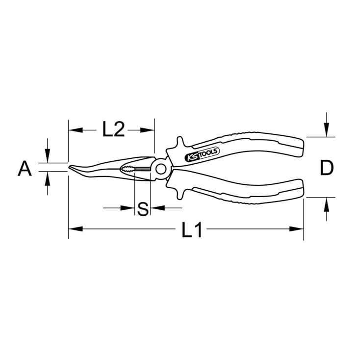KS Tools Lecköl-Leitungszange, 200mm