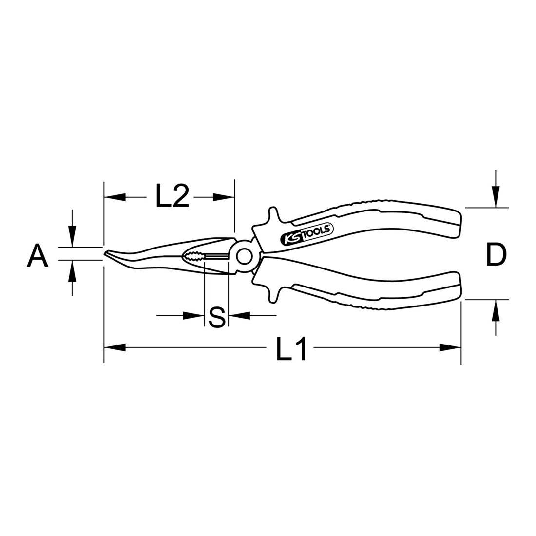 KS Tools Lecköl-Leitungszange, 200mm