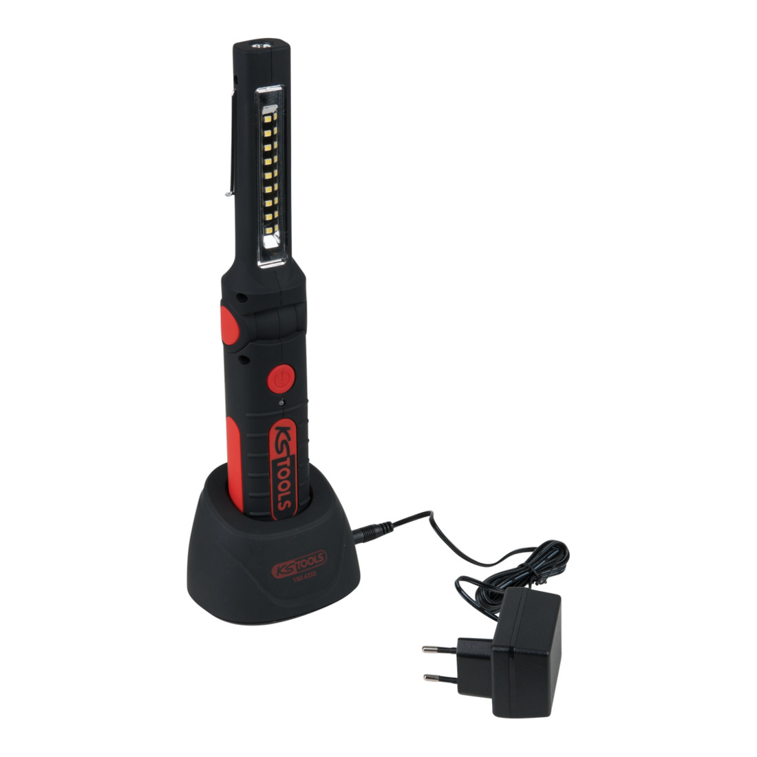 KS Tools LED-Akku-Arbeitslampe, knickbar, 9 + 1 LEDs
