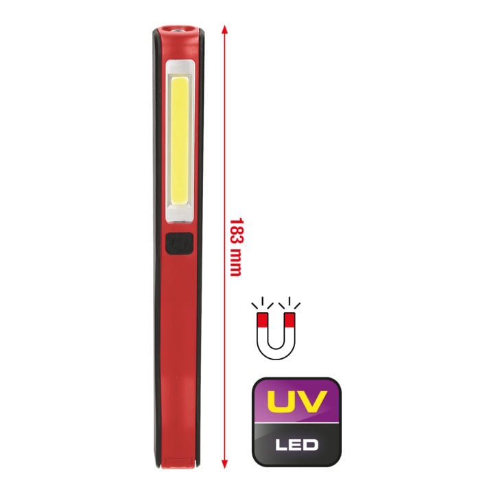 KS Tools LED COB Stripe inspectielamp 190 lumen met UV spot LED