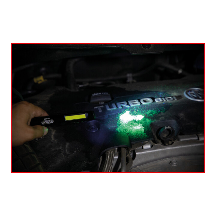 KS Tools LED COB Stripe inspectielamp 350 lumen met UV spot LED en laserpointer