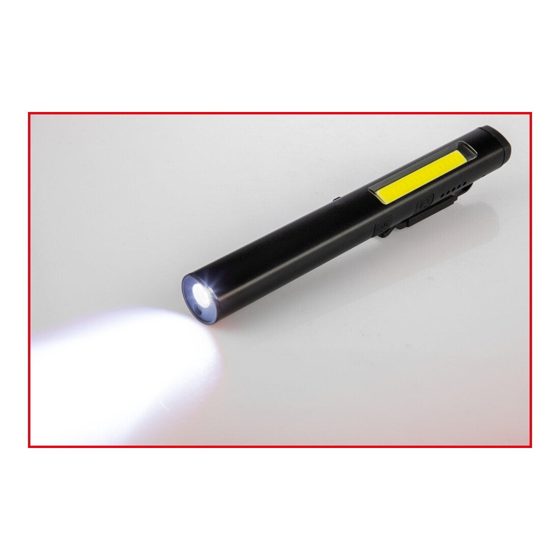 KS Tools LED COB Stripe Inspektionslampe 350 Lumen mit UV-Spot LED und Laserpointer