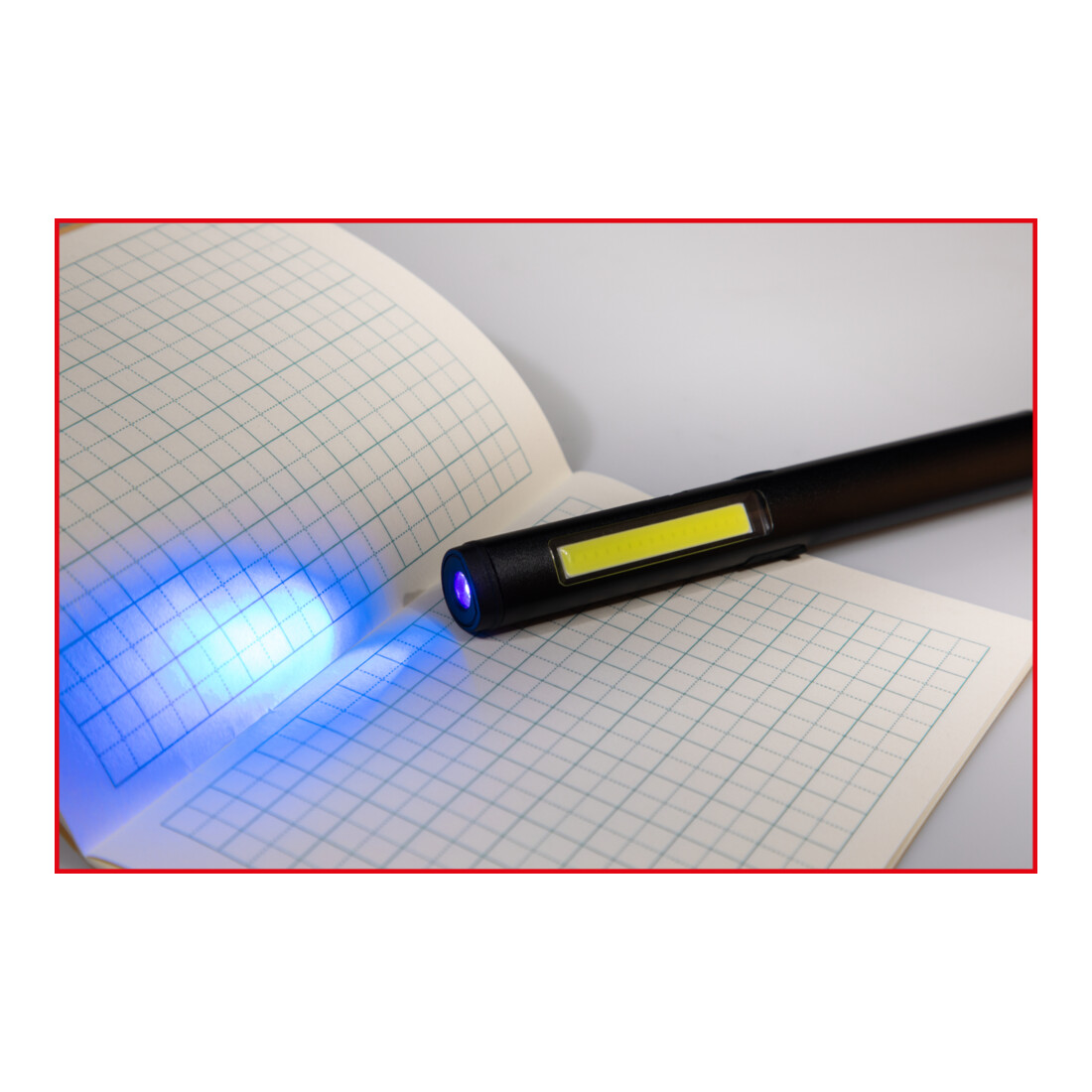 KS Tools LED COB Stripe Inspektionslampe 350 Lumen mit UV-Spot LED und Laserpointer