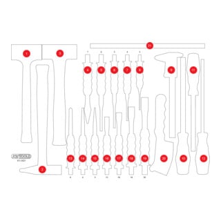 KS Tools Leere Schaumstoffeinlage zu 811.0021