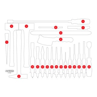 KS Tools Leere Schaumstoffeinlage zu 811.0022