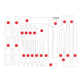 KS Tools Leere Schaumstoffeinlage zu 811.0033