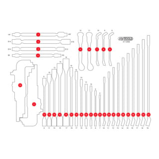 KS Tools Leere Schaumstoffeinlage zu 811.0049