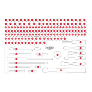 KS Tools Leere Schaumstoffeinlage zu 811.0169