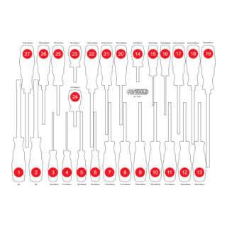 KS Tools Leere Schaumstoffeinlage zu 811.1027