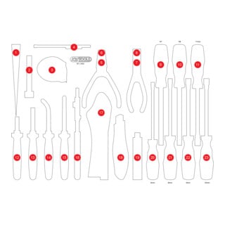 KS Tools Leere Schaumstoffeinlage zu 811.1032