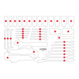 KS Tools Leere Schaumstoffeinlage zu 811.1055