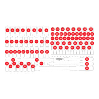 KS Tools Leere Schaumstoffeinlage zu 813.0086