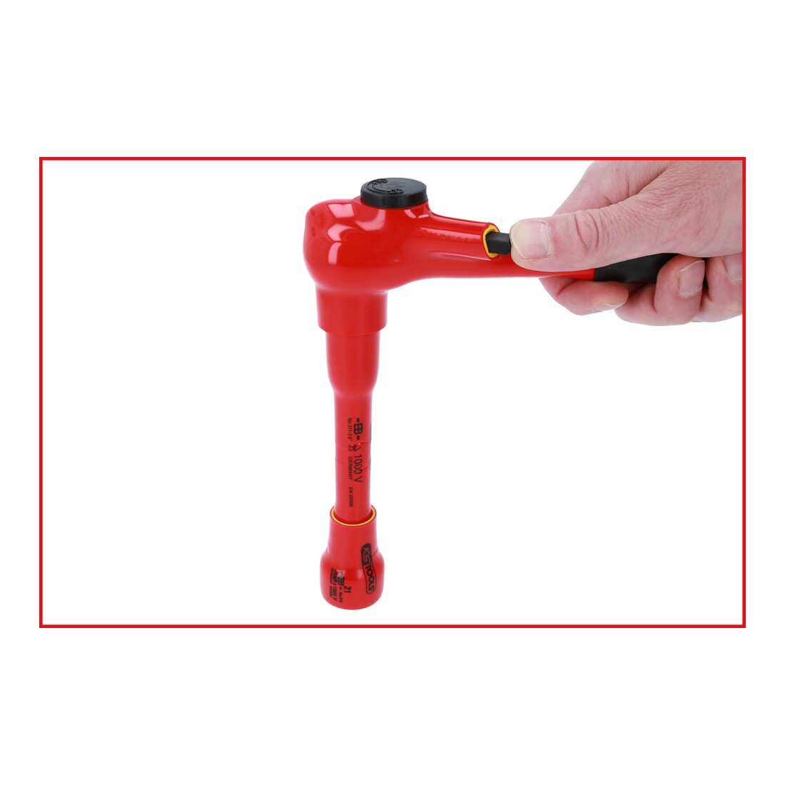 KS Tools Leva a cricco 1/2" isolata, 32 denti