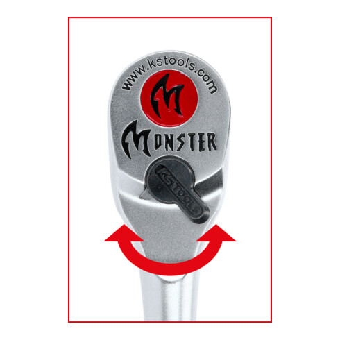 KS Tools Leva a cricco 1/4" Monster,80 denti