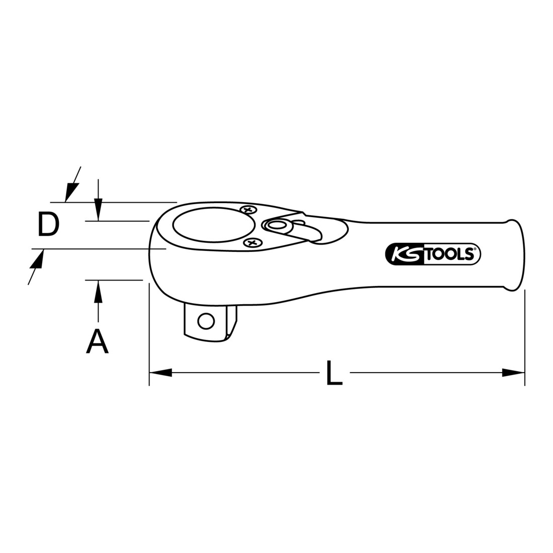 KS Tools Leva a cricco da 1", 24 denti