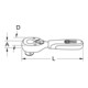 KS Tools Leva a cricco reversibile 1/4" CHROMEplus, 115mm-2