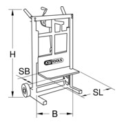 KS Tools Lève radiateur, 150kg-5