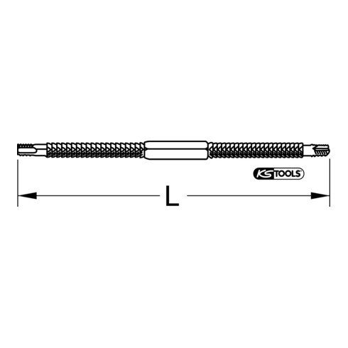 KS Tools Lima per filetti, metrica, 230mm