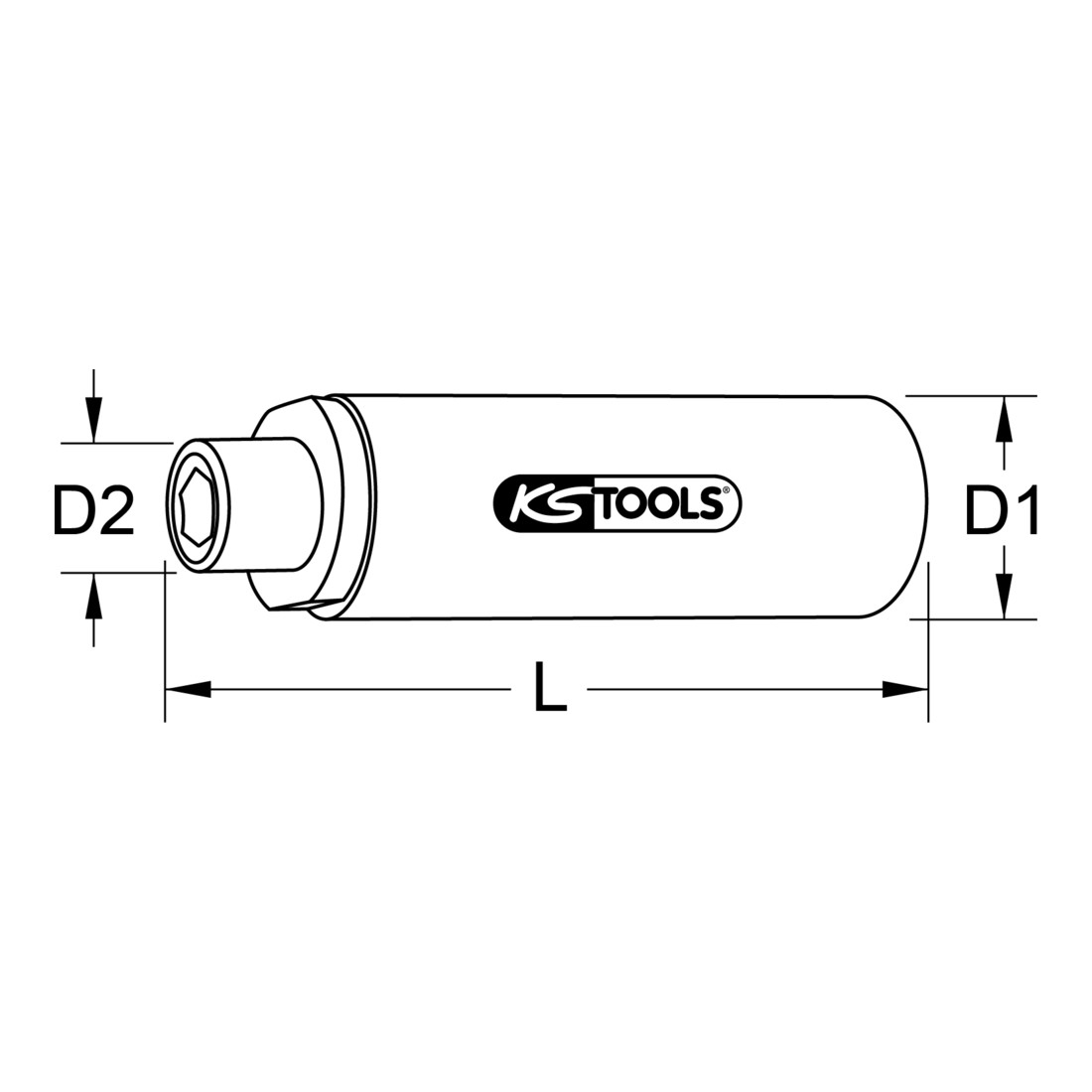 KS Tools Limitatore di coppia 1/4" + 3/8" fisso con blocco a sfera