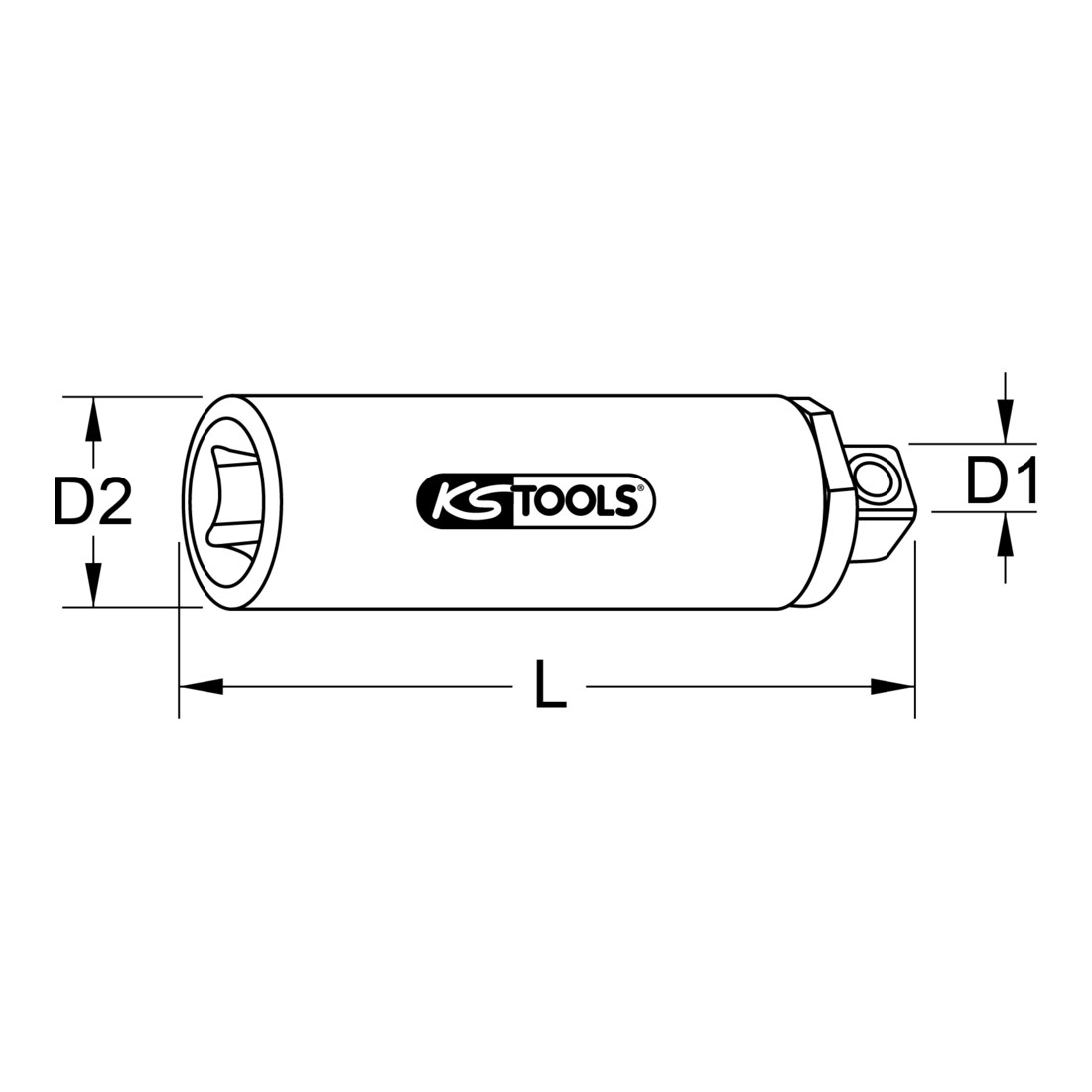KS Tools Limitatore di coppia fisso 3/8" con blocco a sfera