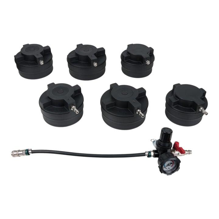 KS Tools LKW Turbolader-Ladeluft-System-Prüfkoffer-Satz, 7-tlg