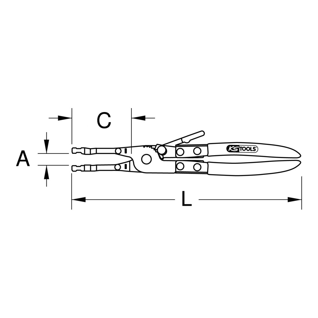 KS Tools Lötlitzen-Haltezange, 245mm