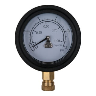 KS Tools Manometer Ø 75,0 mm, 0 - 1 bar mit 1/4" Schnellkupplung