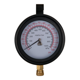 KS Tools Manometer Ø 100,0 mm, 0 - 10 bar mit 1/4" Schnellkupplung