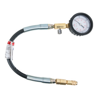 KS Tools Manomètre avec flexible, 0-1000 psi, Ø 70 mm