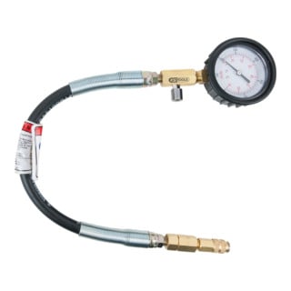KS Tools Manomètre avec flexible, 0-1000 psi, Ø 70 mm