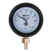KS Tools Manometro 1,0-5,0bar incl. nipplo di connessione e cappuccio di protezione